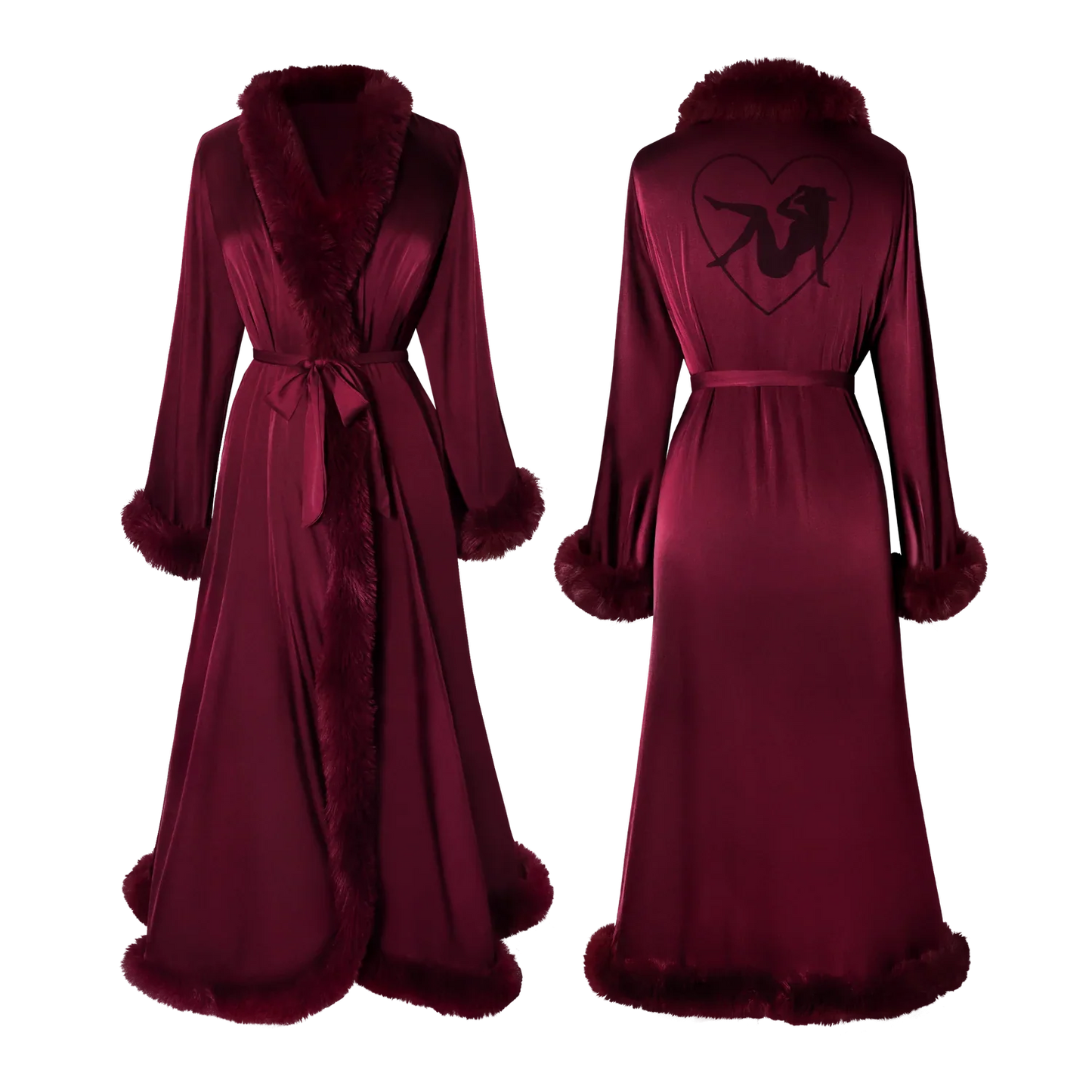 Renaissance Satin Robe Cherry Wine Beyoncé Official Limited Merch