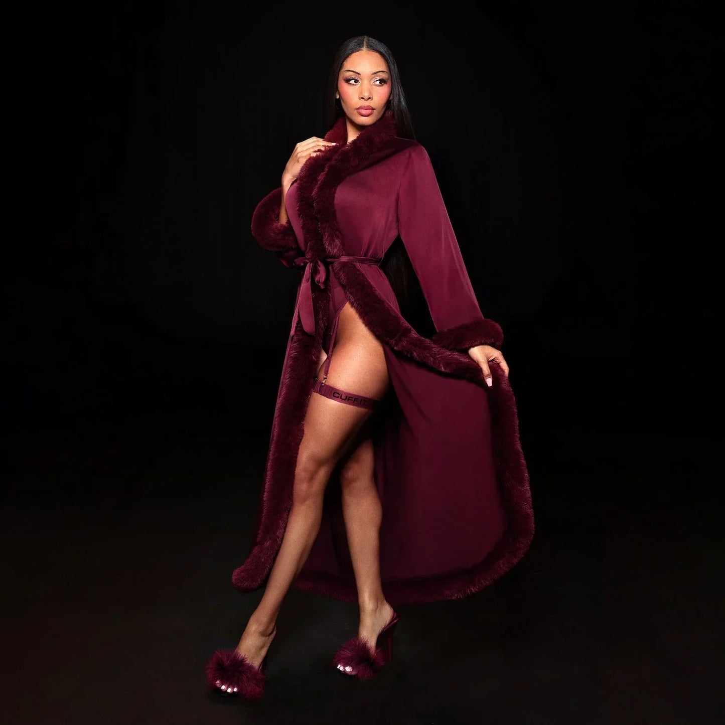 Renaissance Satin Robe Cherry Wine Beyoncé Official Limited Merch