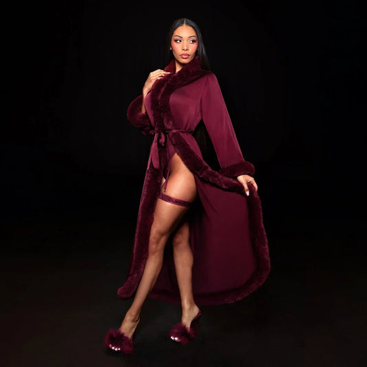 Renaissance Satin Robe Cherry Wine Beyoncé Official Limited Merch