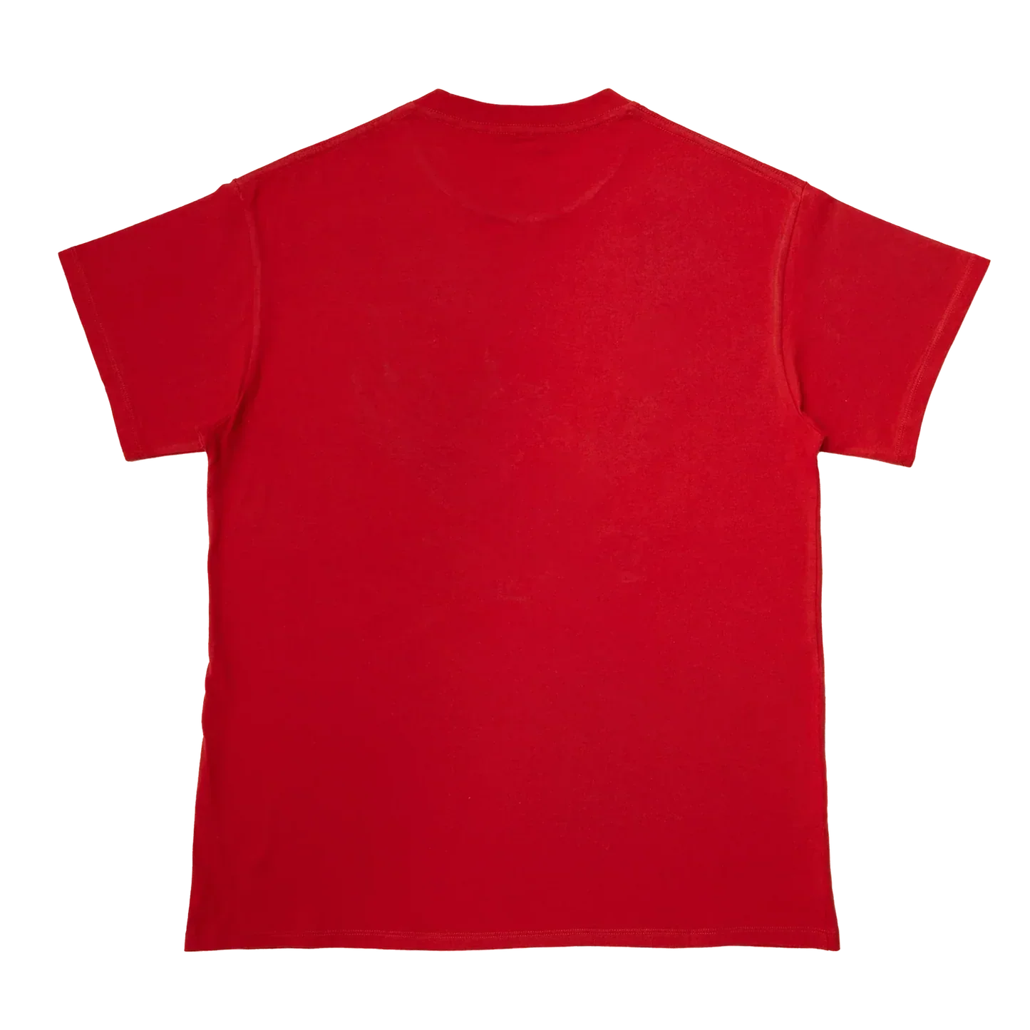 Red t-shirt back plain with minimal design and no visible graphics